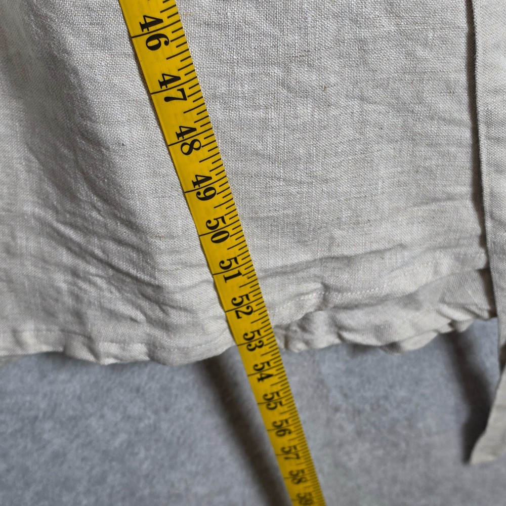 Only Child Dress Size 3XL Oatmeal Palo Wrap Minimalist Lagenlook Peasant Linen - Picture 8 of 13